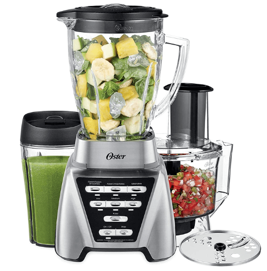 Oster Blender Pro 1200 with Glass Jar Smoothie Cup and Food Processor