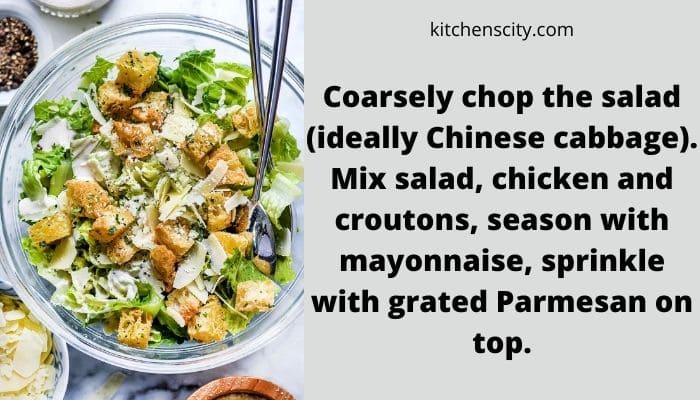 Caesar Salad With Garlic Bread
