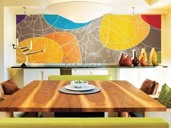 wallpaper for the kitchen with abstraction