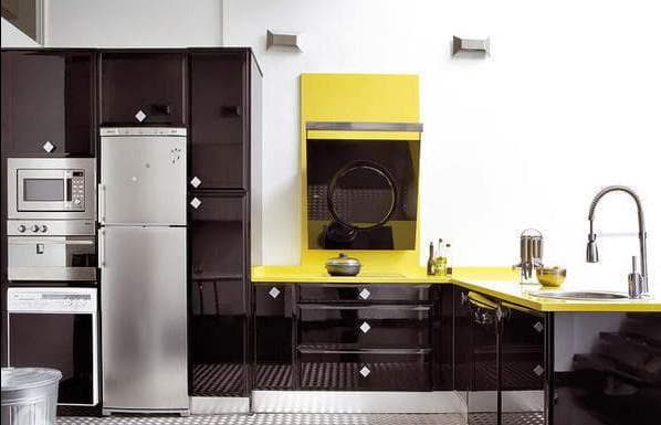color combination in the interior of the kitchen