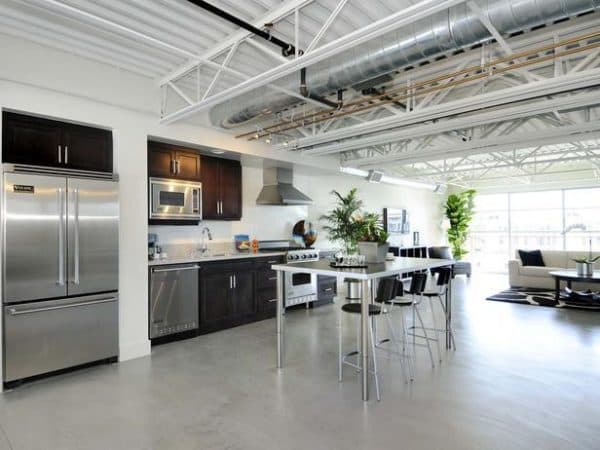 loft style kitchens