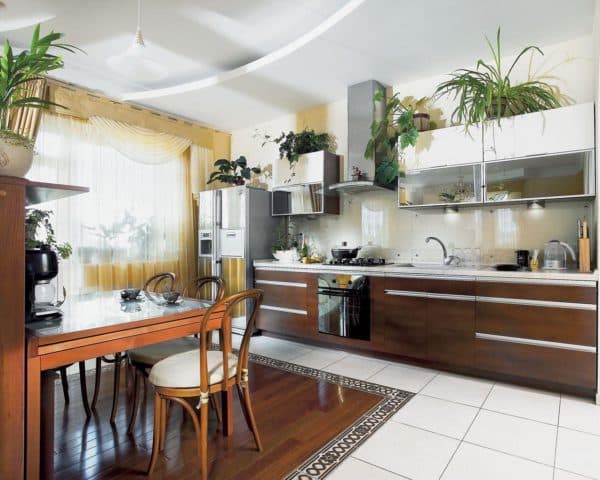 kitchen plan with furniture arrangement