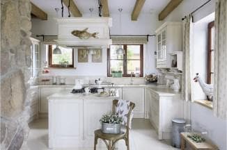 Provence style in the interior of the kitchen